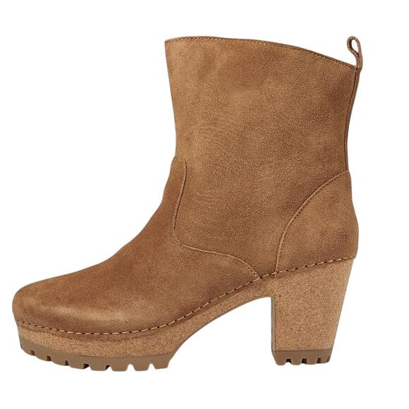 Aetrex Womens Scarlett Bootie EU 40 US 9-9.5M Brown Suede Shearling Lining NWOB - Picture 2 of 13